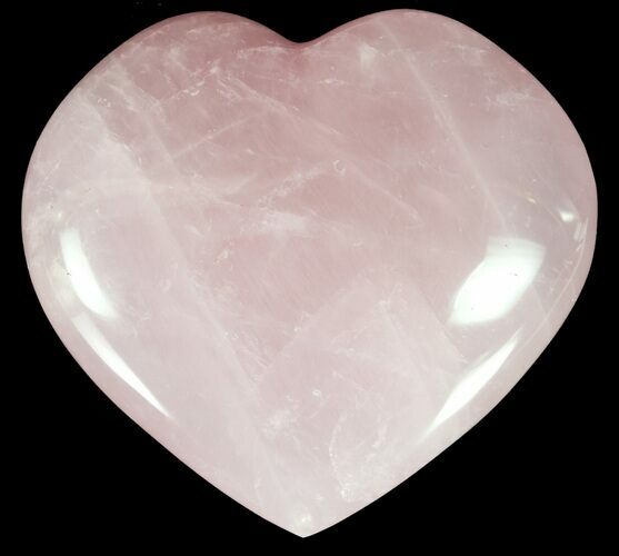 Polished Rose Quartz Heart - Madagascar #59104